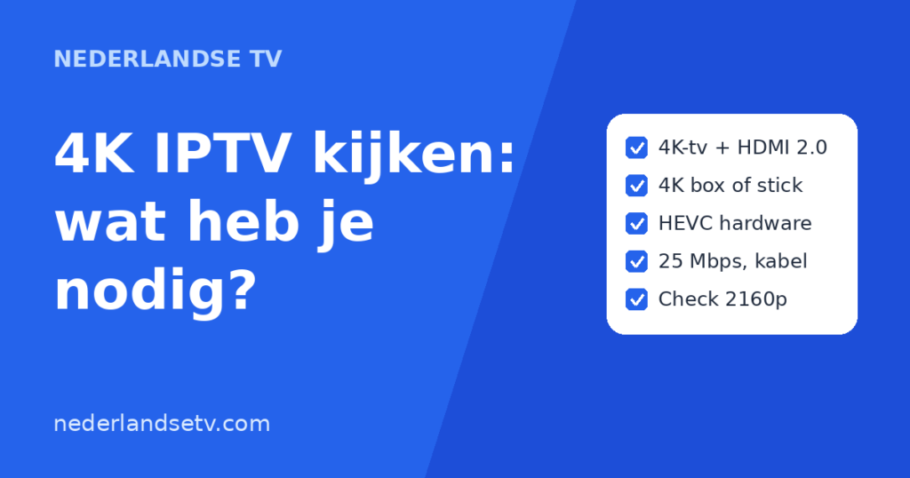 4K IPTV kijken: wat heb je nodig voor Ultra HD-beeld bij Nederlandse TV